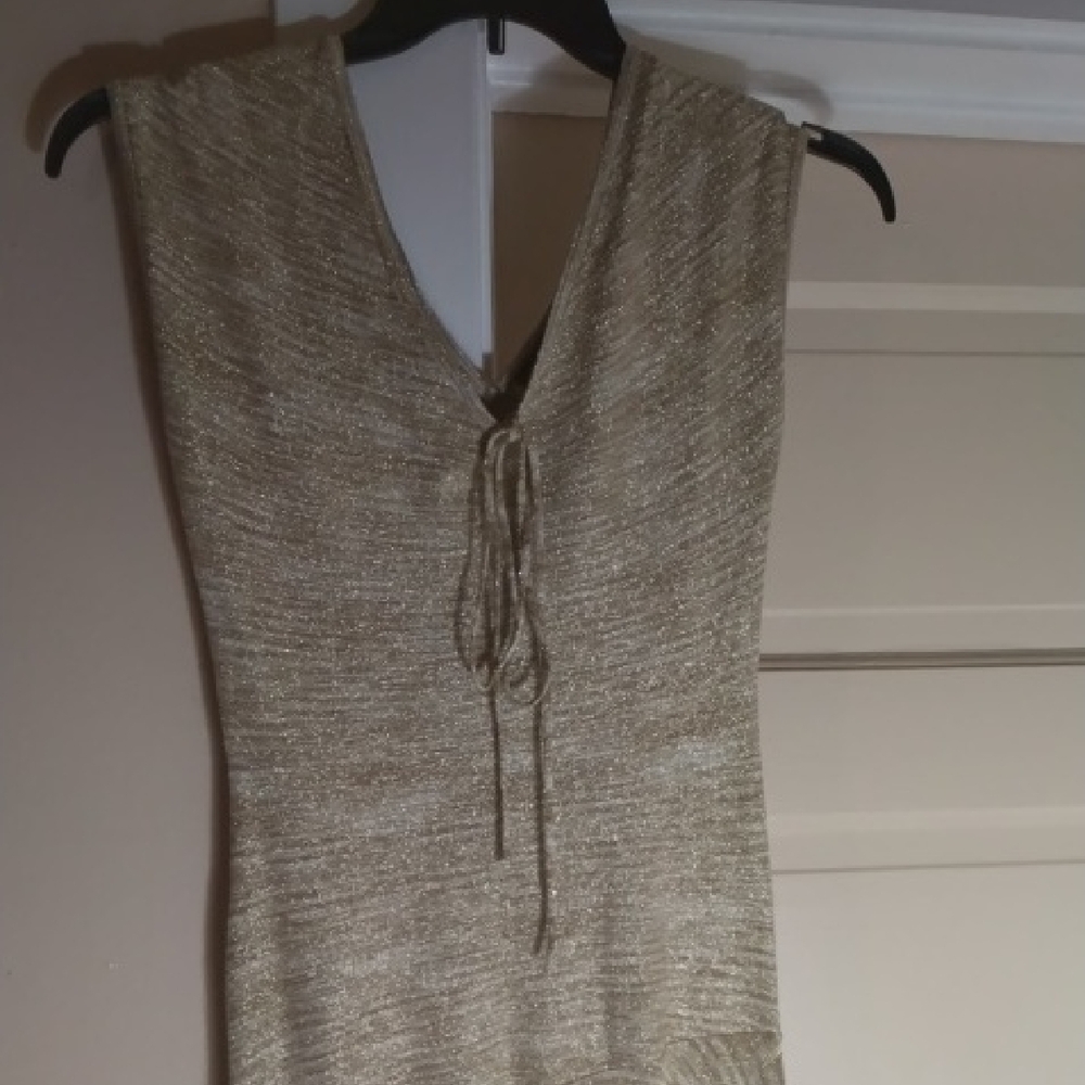 Gold Knit Sleeveless Top